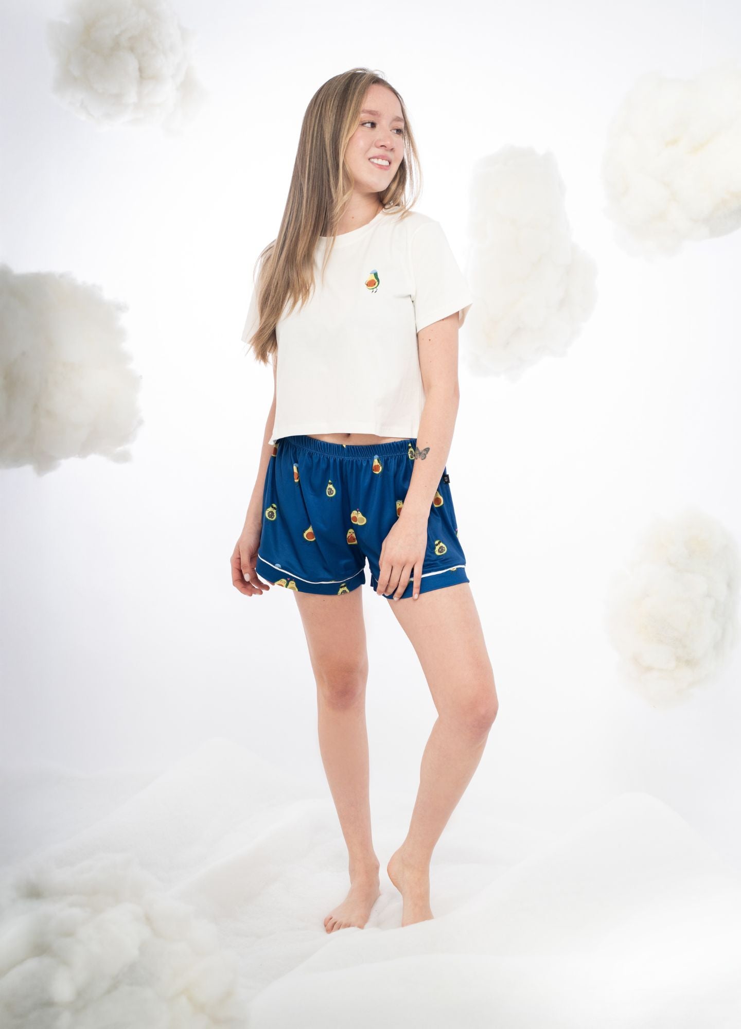 Conjunto Short Aguacates - Azul