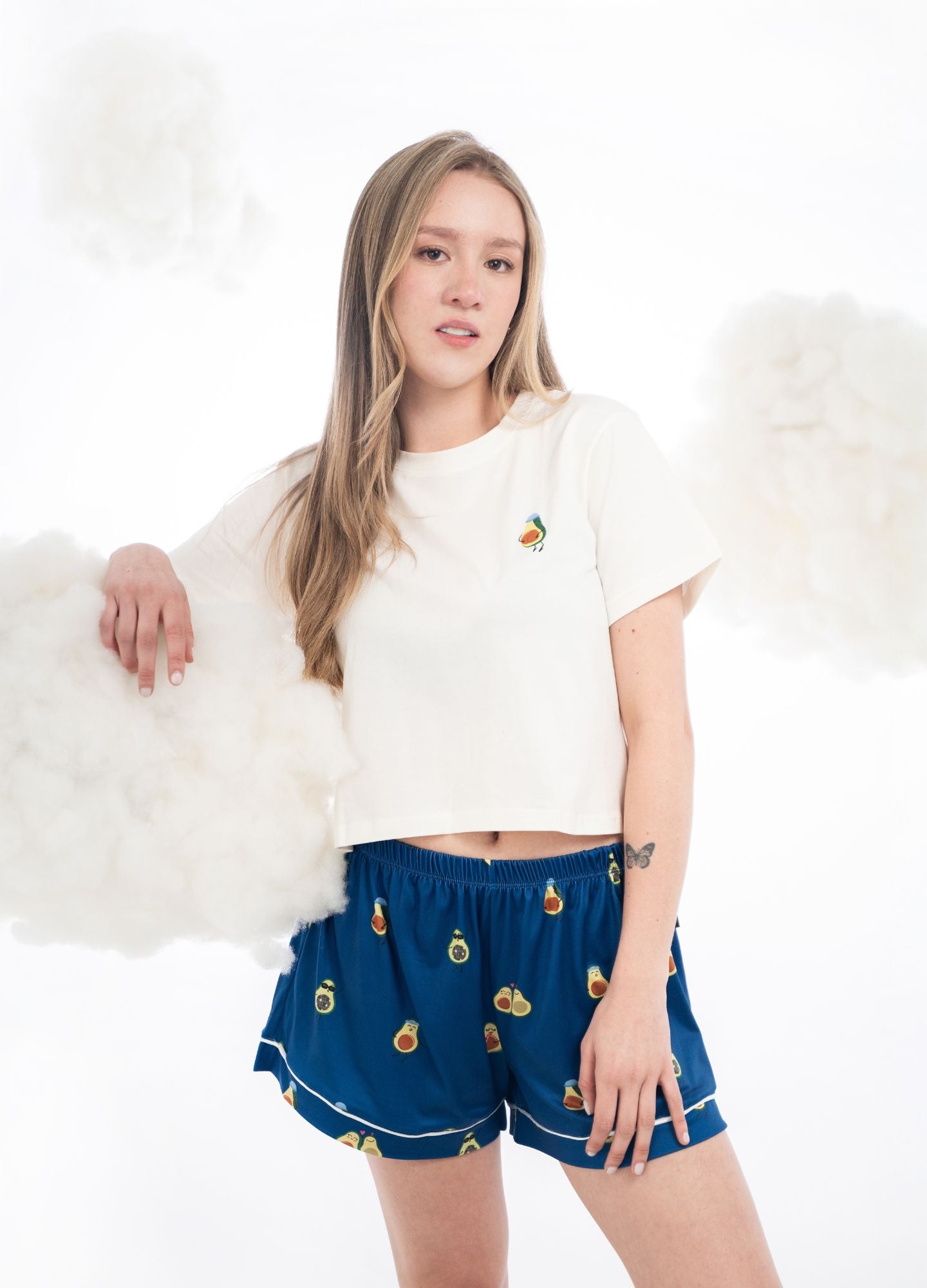 Conjunto Short Aguacates - Azul