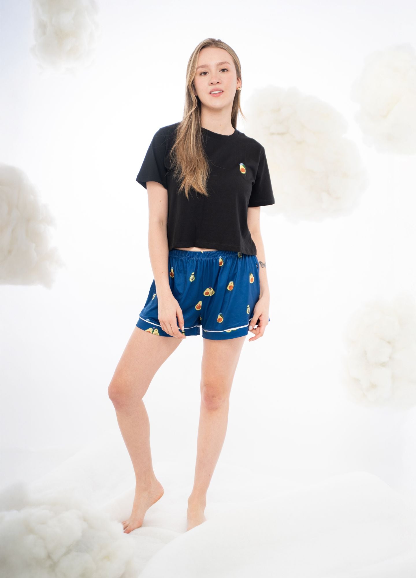 Conjunto Short Aguacates - Azul