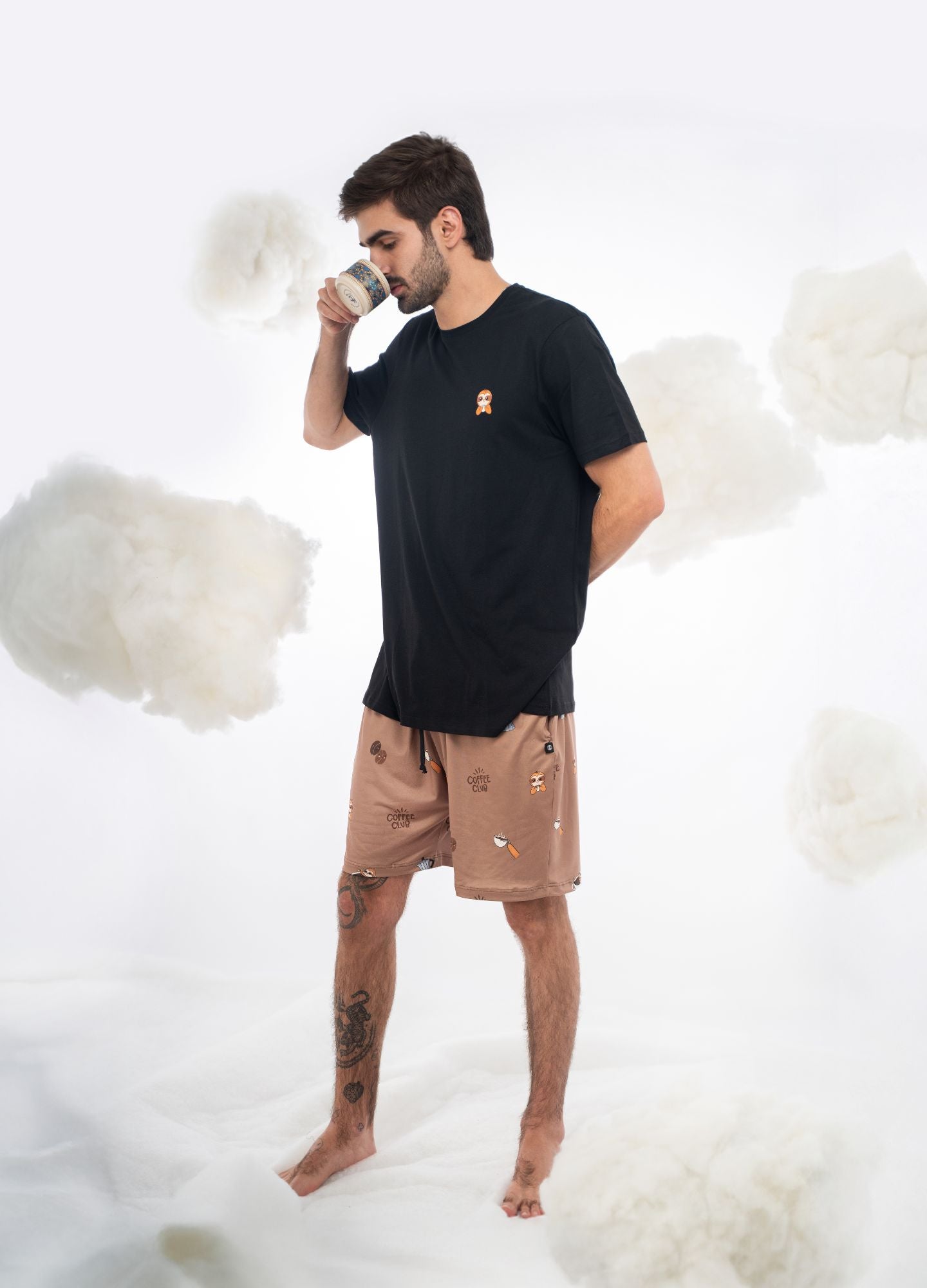 Conjunto Short Cafecitos - Café
