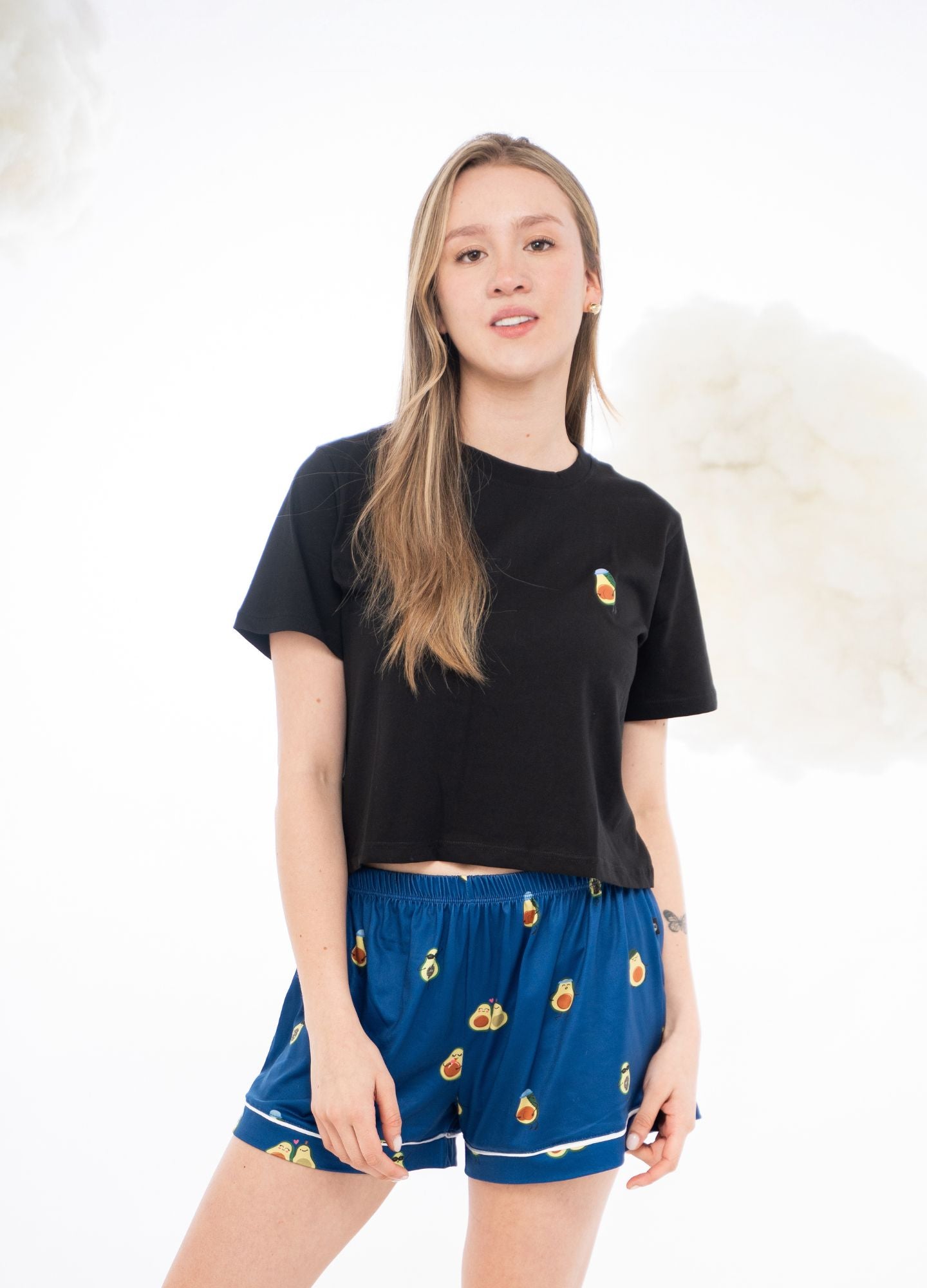 Conjunto Short Aguacates - Azul