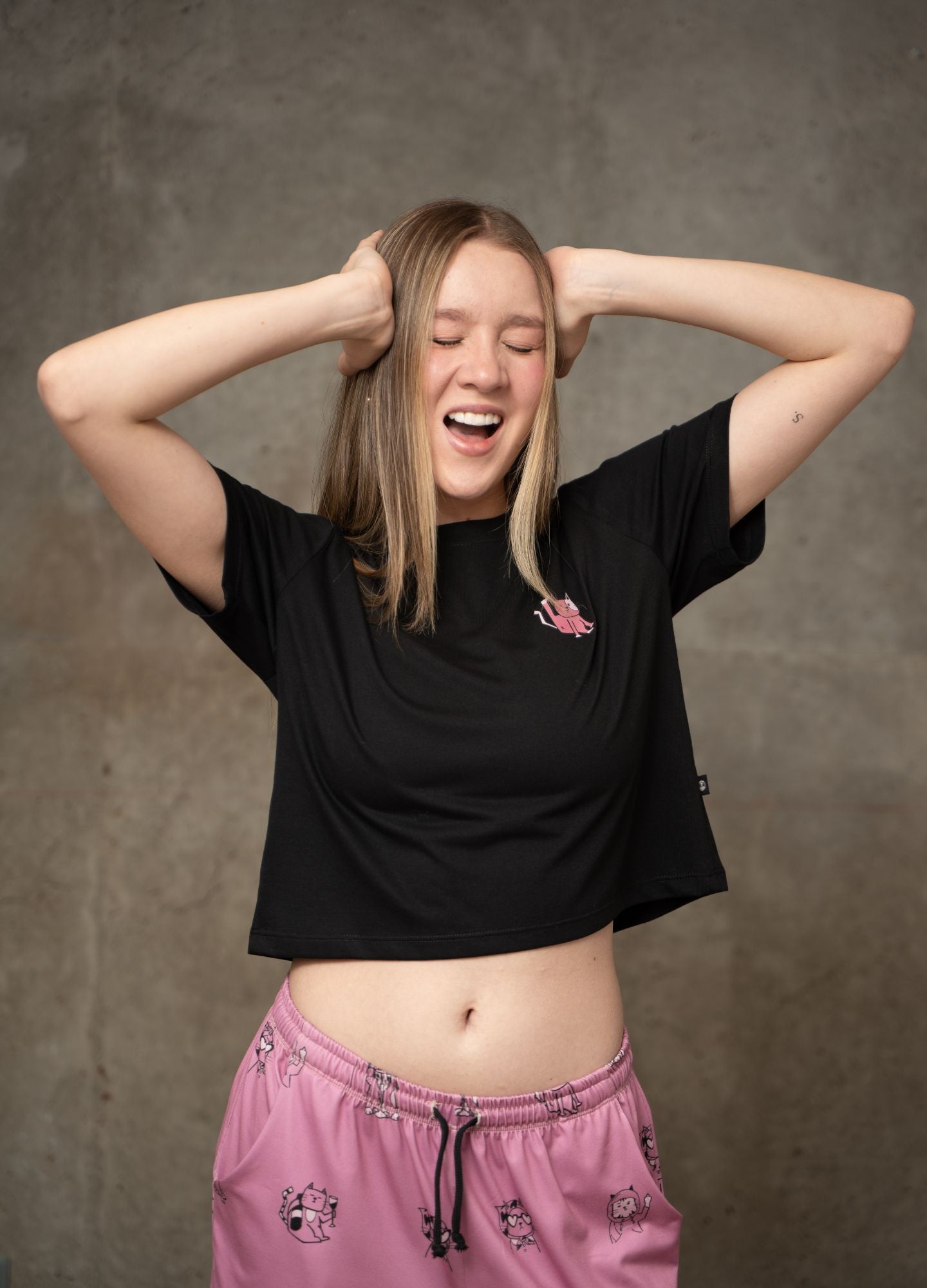 Conjunto Short Gaticos - Rosa