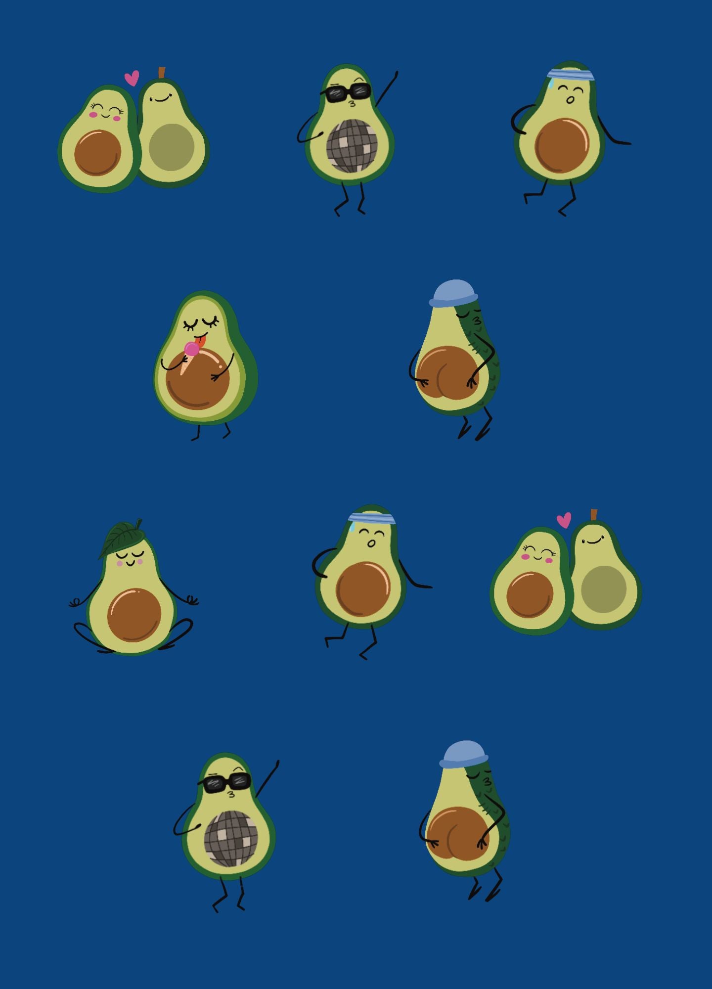 Conjunto Short Aguacate - Azul