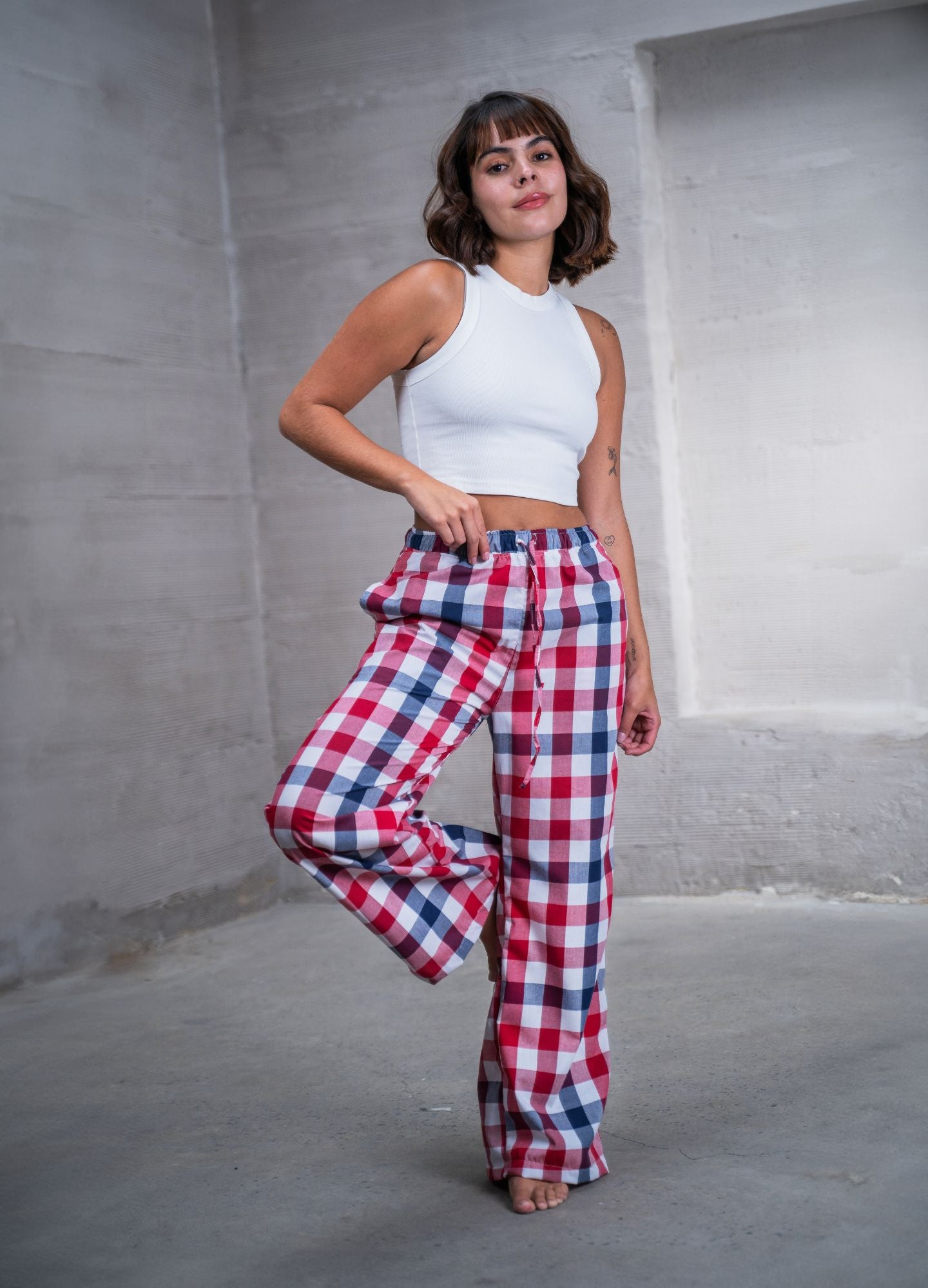 Pantalón Cuadros - Rojo