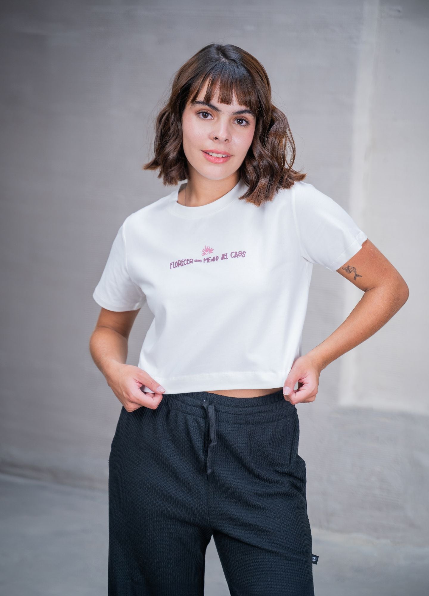 Crop Top Florecer – Marfil