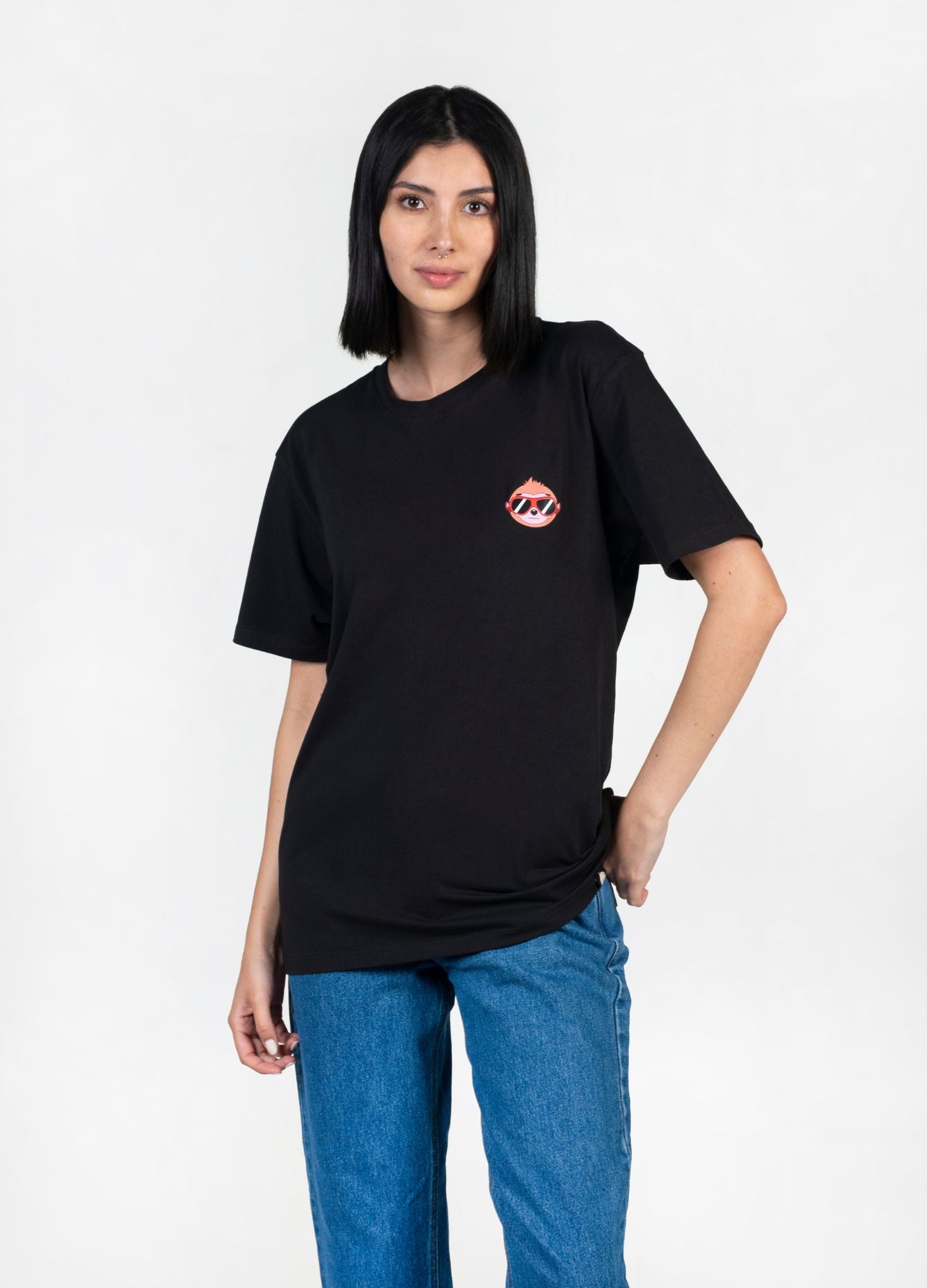 CAMISETA OVERSIZED NEGRA MUJER