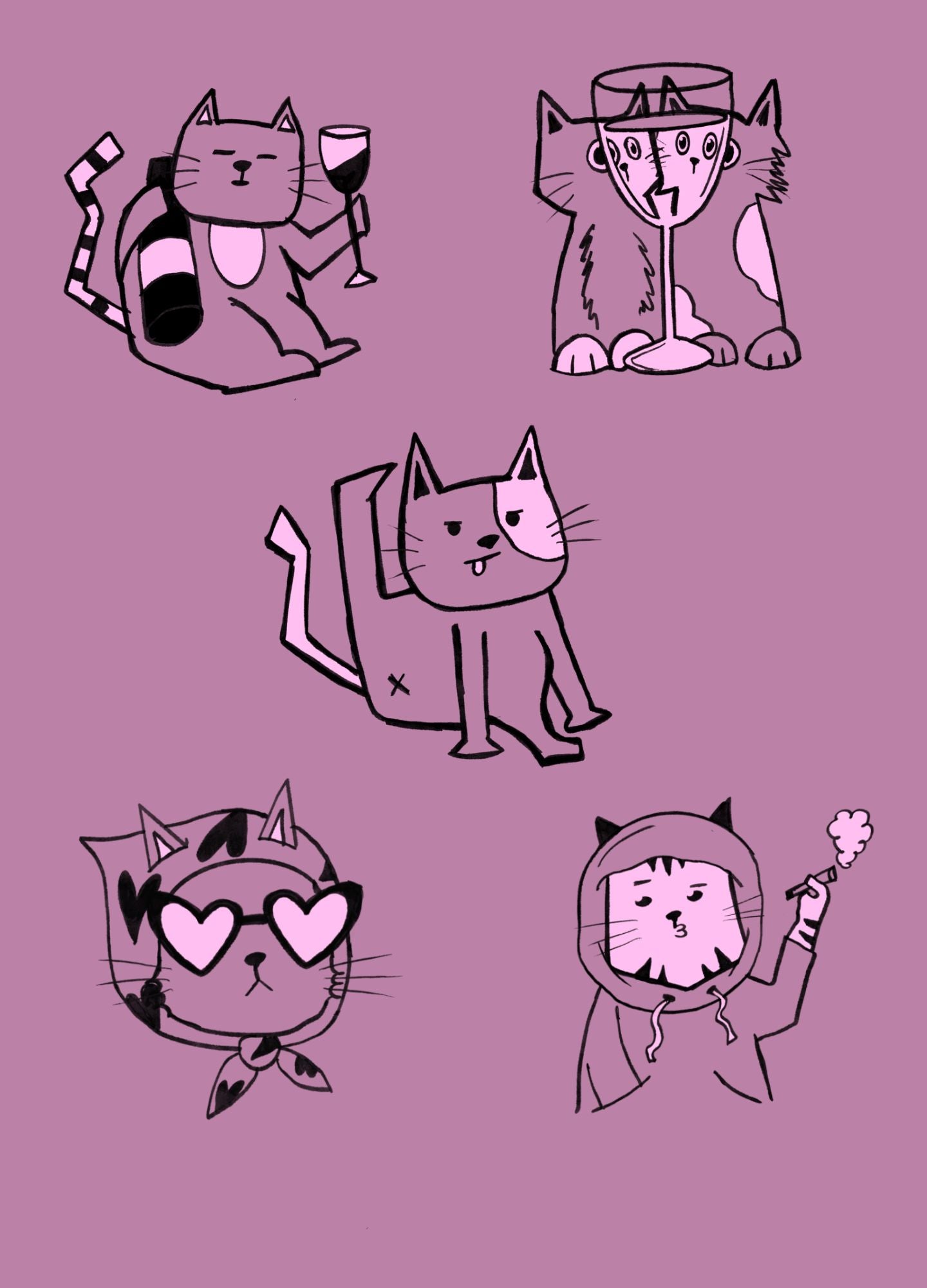 Conjunto Short Gaticos - Rosa