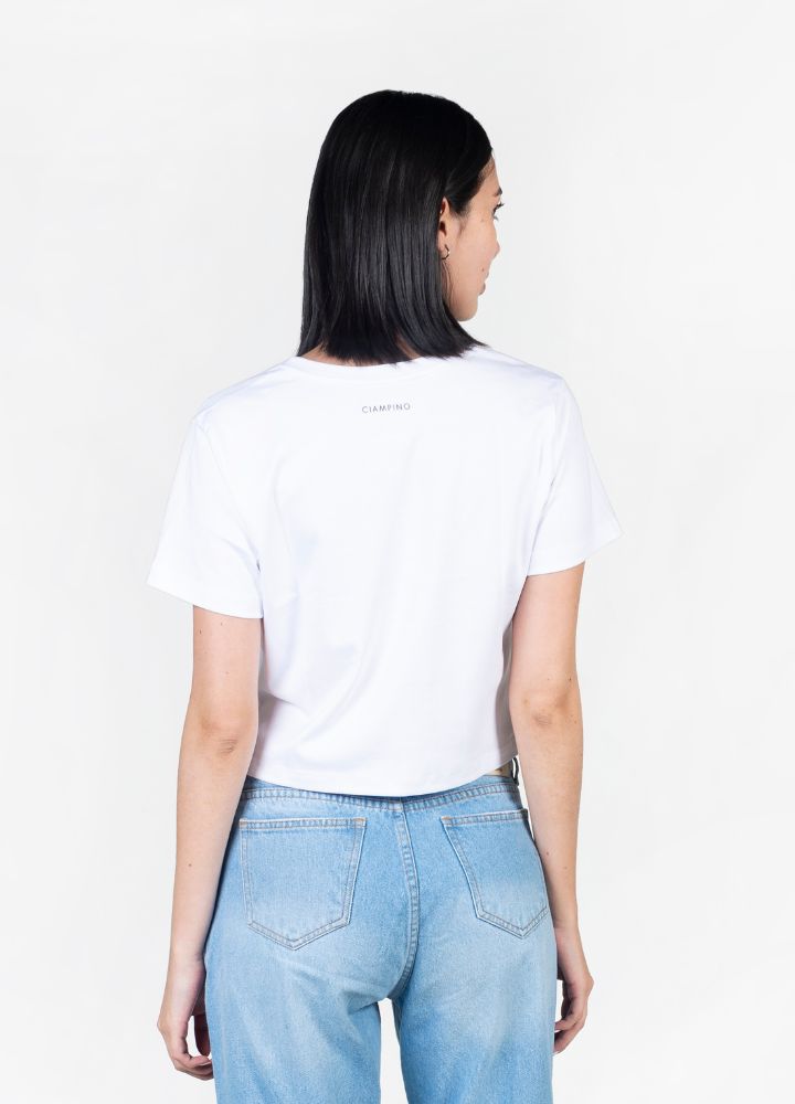 Volcano Crop Top – Blanco - CIAMPINO