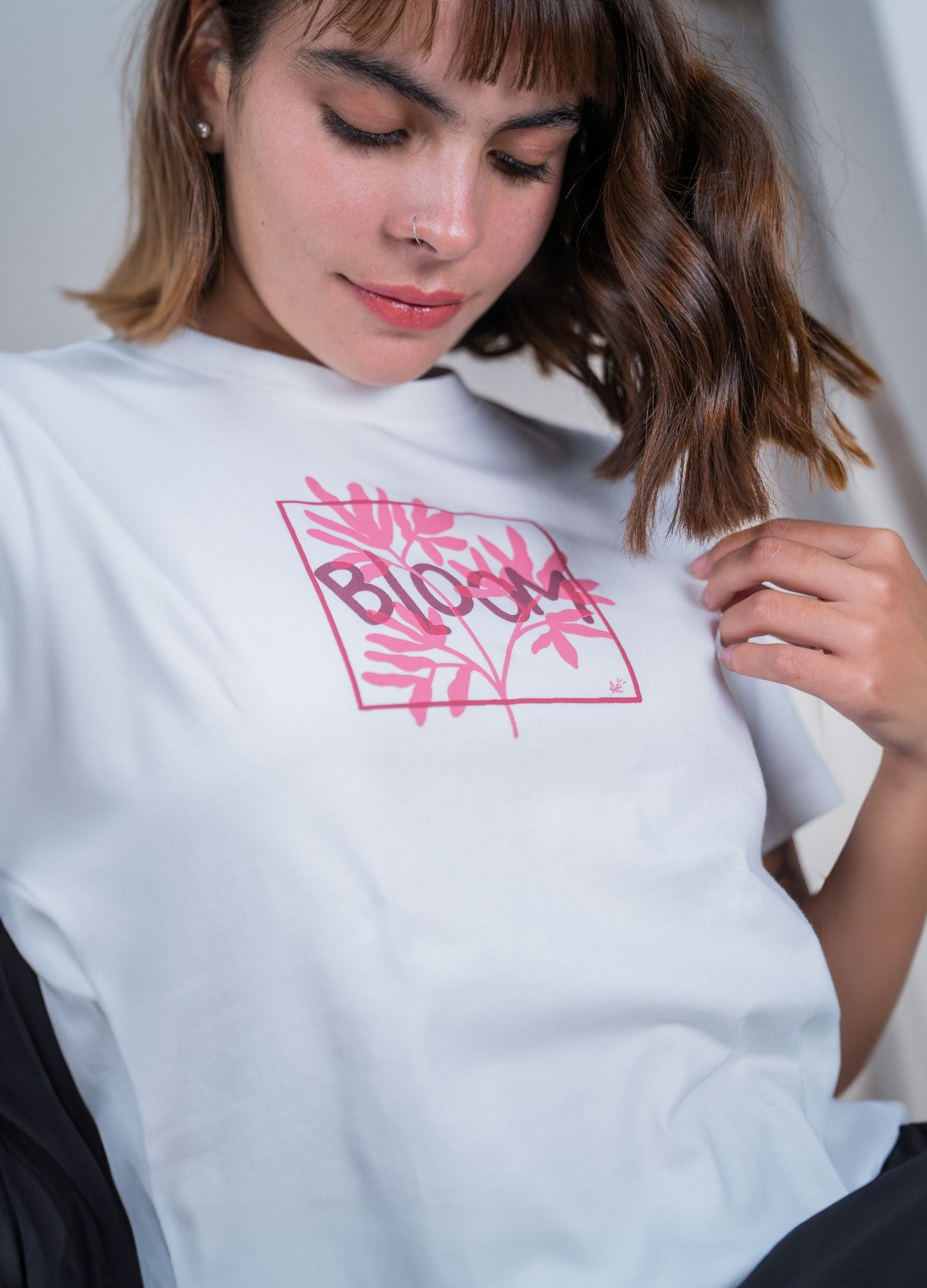 Camiseta Bloom – Marfil