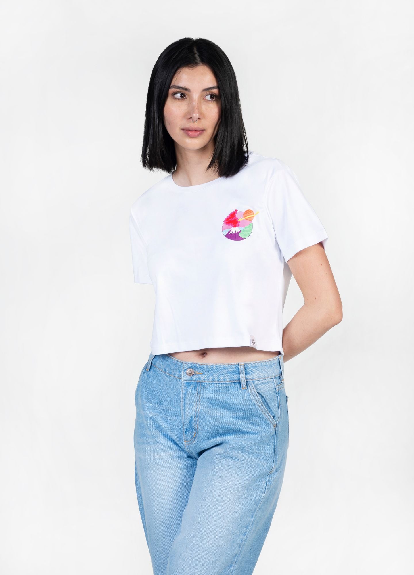 Volcano Crop Top – Blanco - CIAMPINO