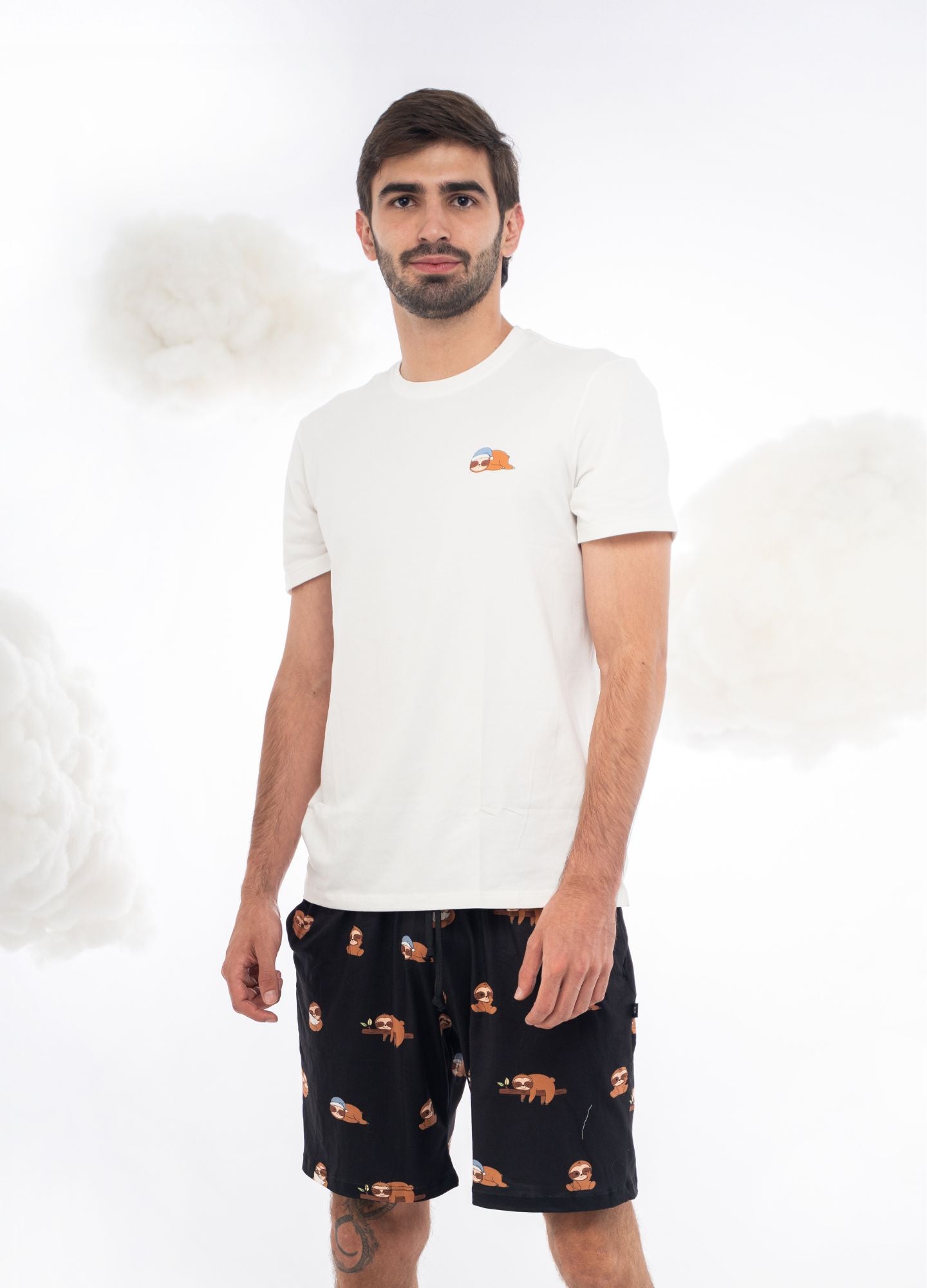 Conjunto Short Perezosos - Negro