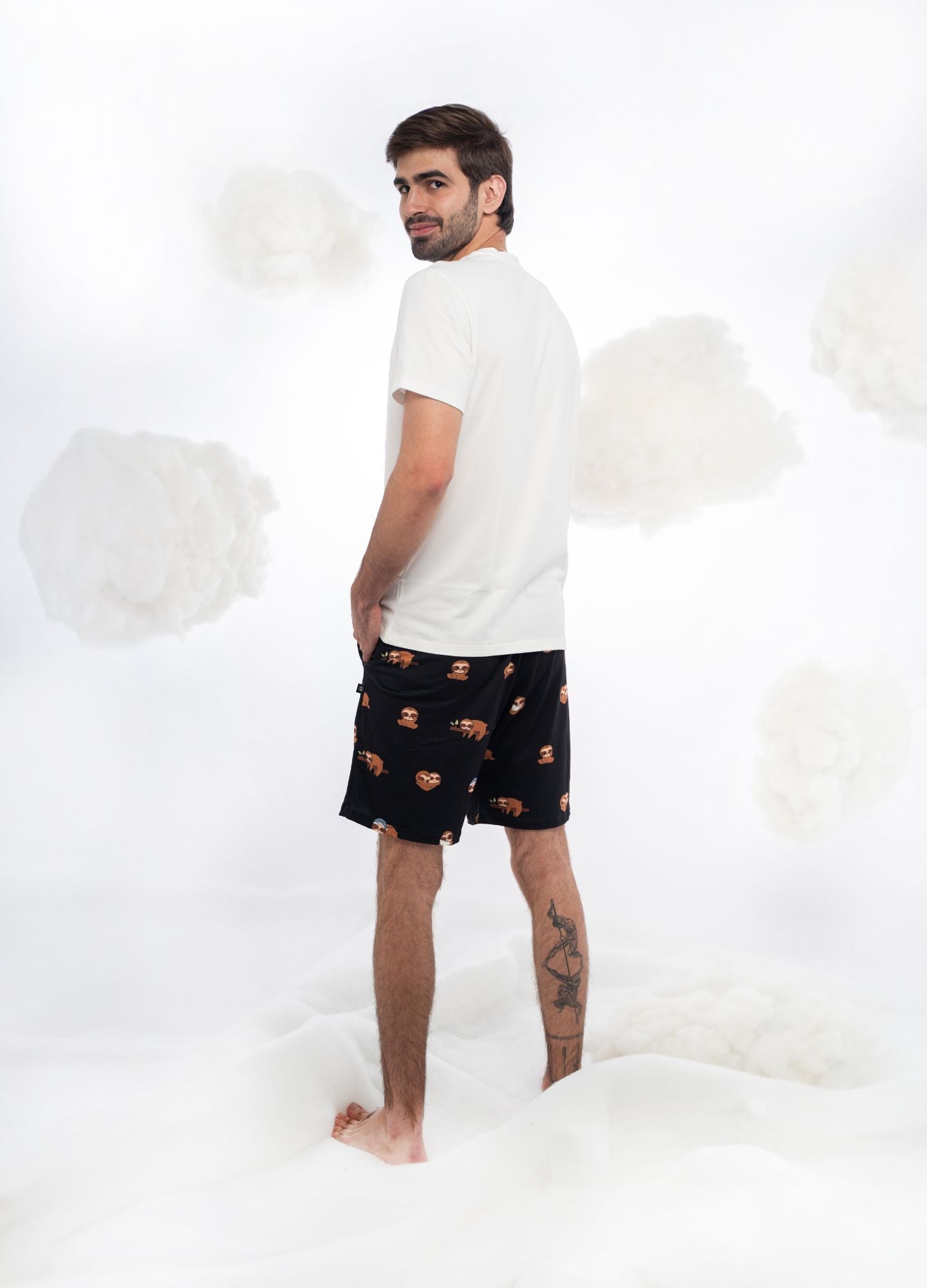 Conjunto Short Perezosos - Negro