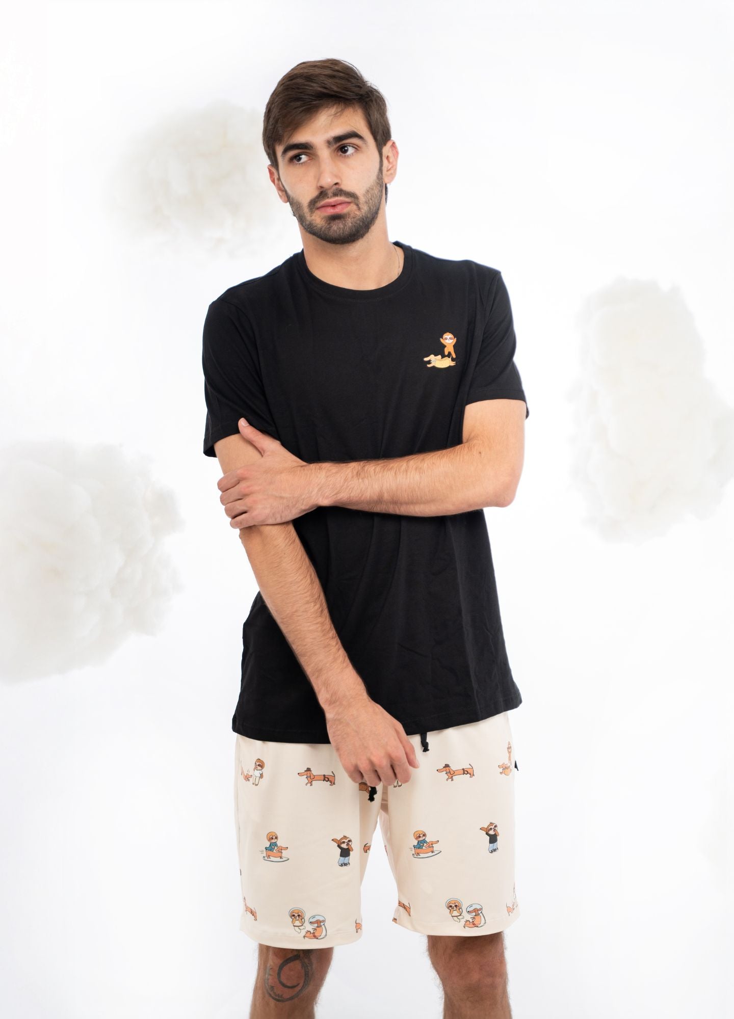 Conjunto Short Calle y Jero - Crema
