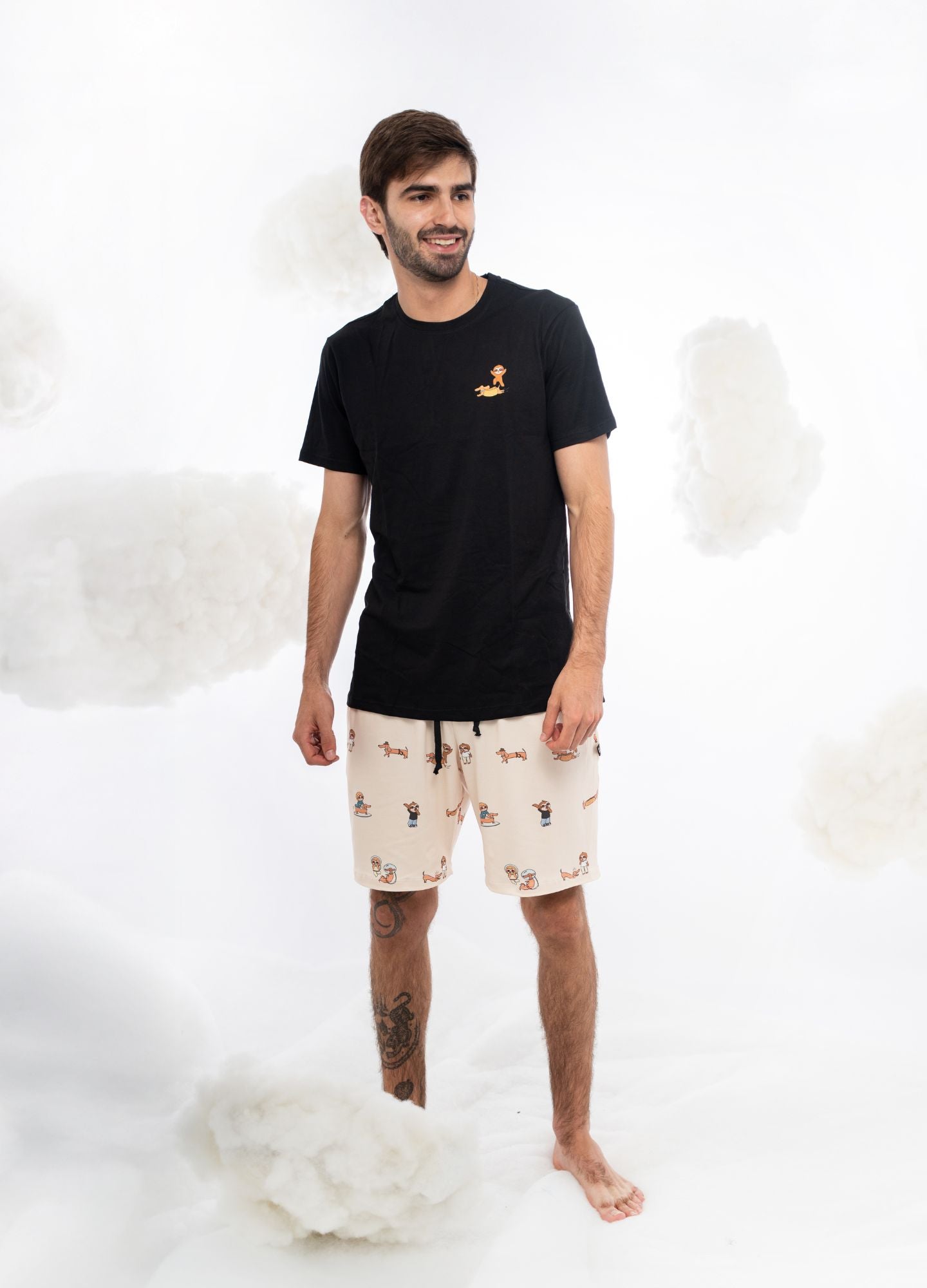 Conjunto Short Calle y Jero - Crema