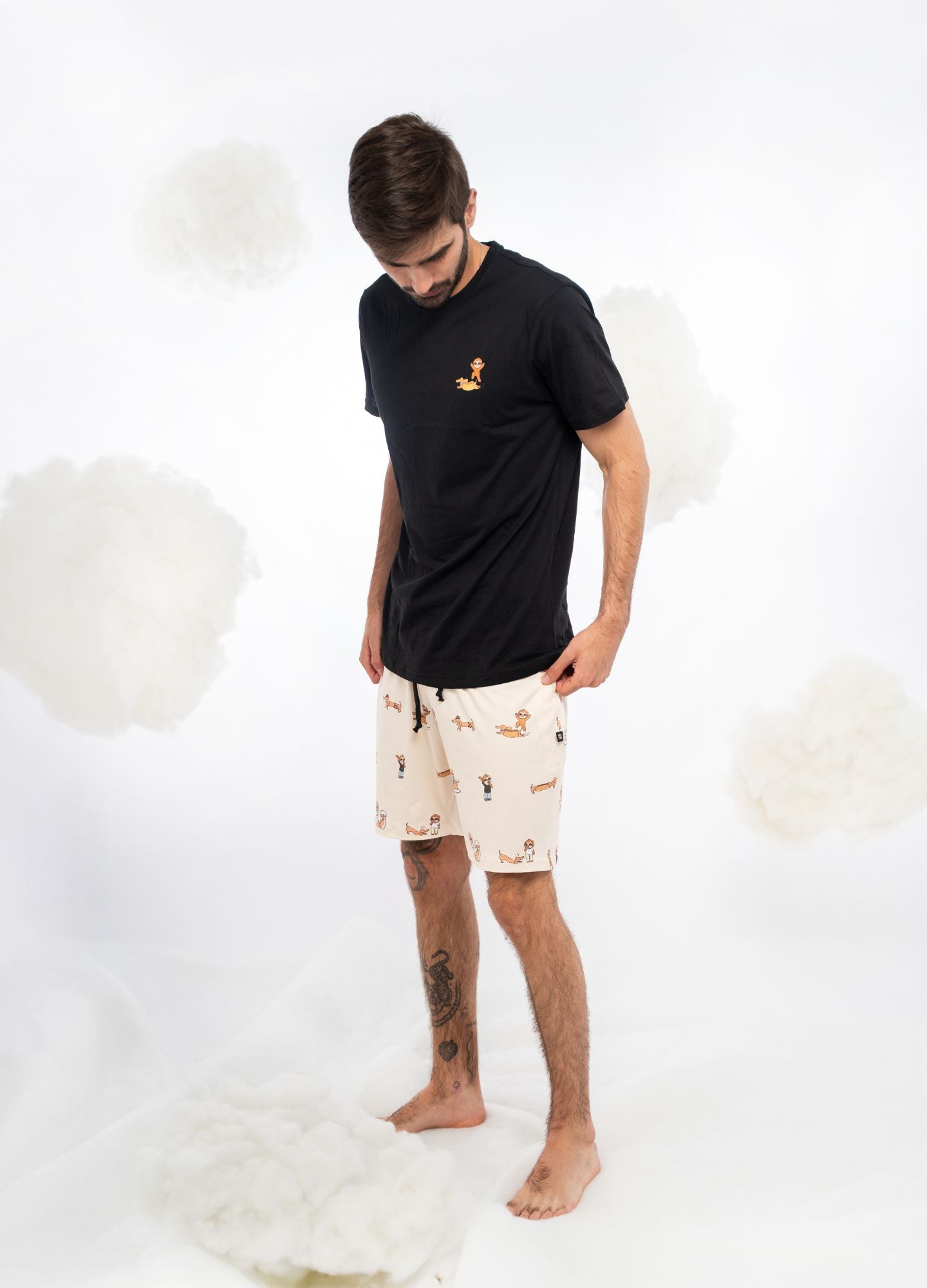 Conjunto Short Calle y Jero - Crema