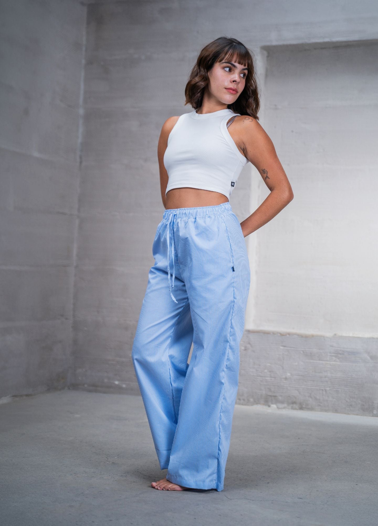 Pantalón Rayas - Azul