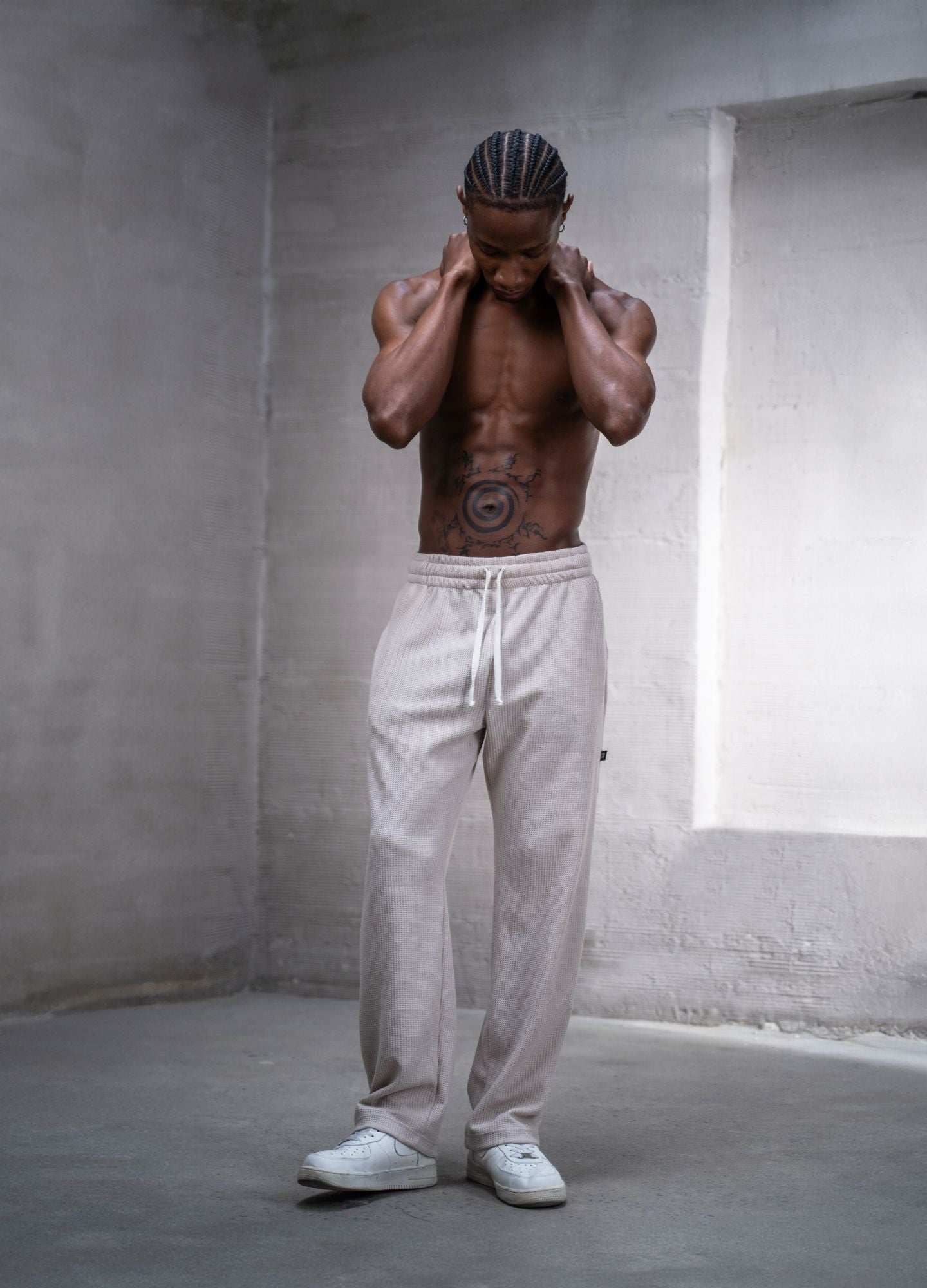 Pantalón Grid - Perla