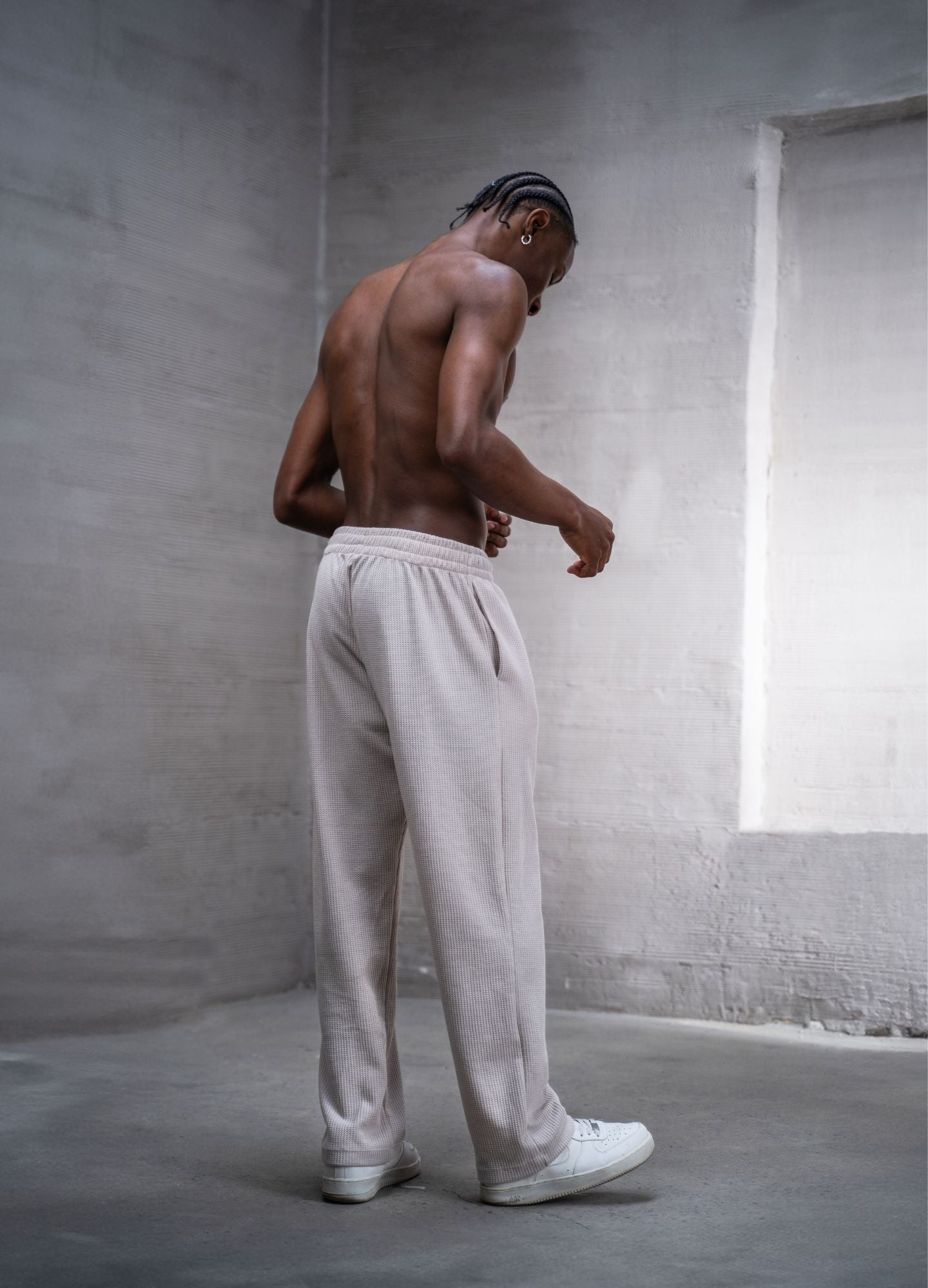 Pantalón Grid - Perla