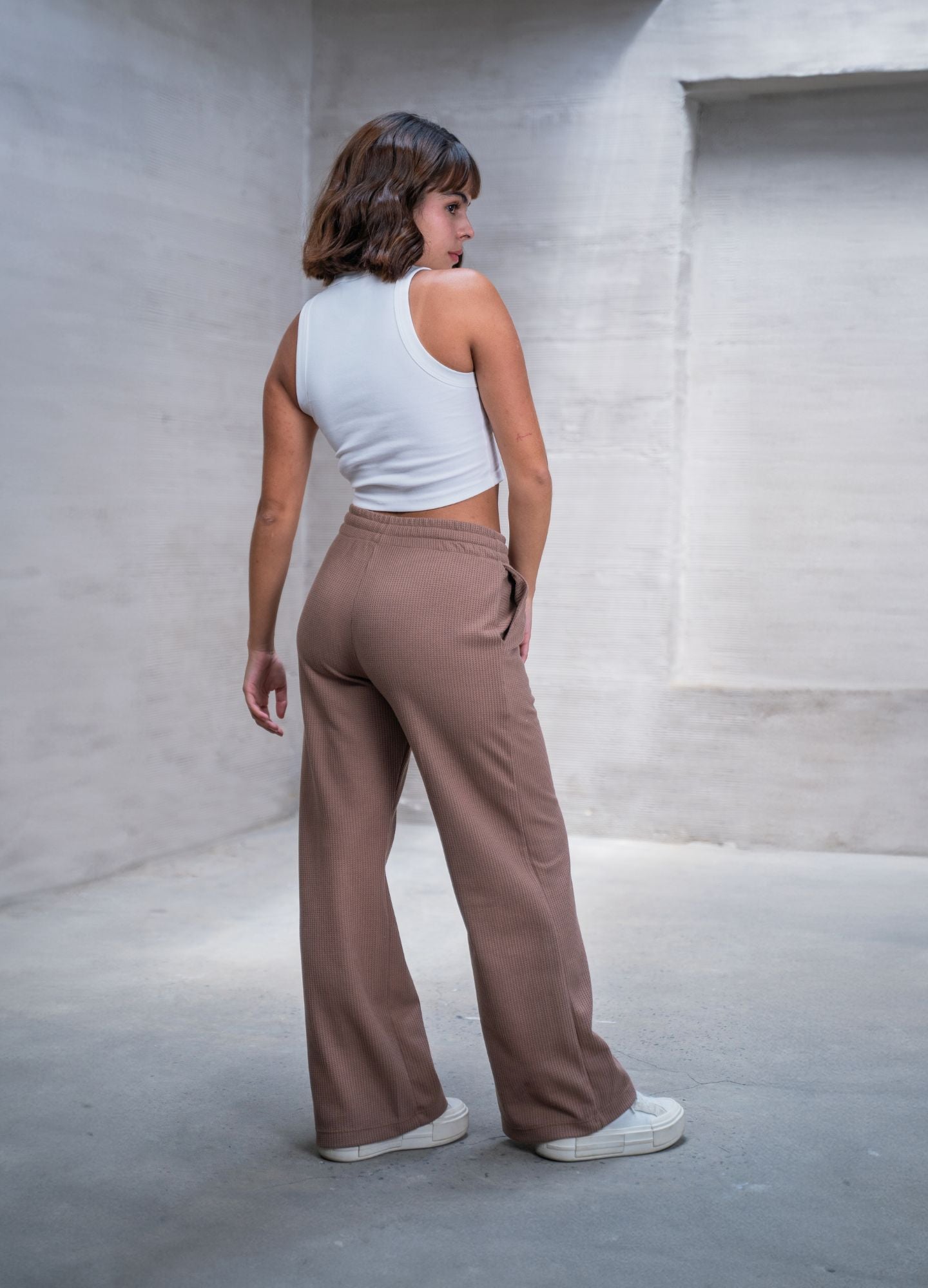 Pantalón Grid - Taupe