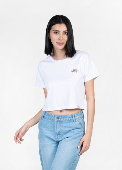 Basic Ciampino Crop Top &#8211; Blanco - CIAMPINO