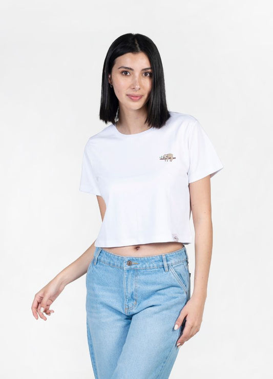 Basic Ciampino Crop Top &#8211; Blanco - CIAMPINO