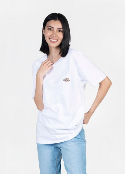 Basic Ciampino Camiseta Oversized &#8211; Blanco - CIAMPINO