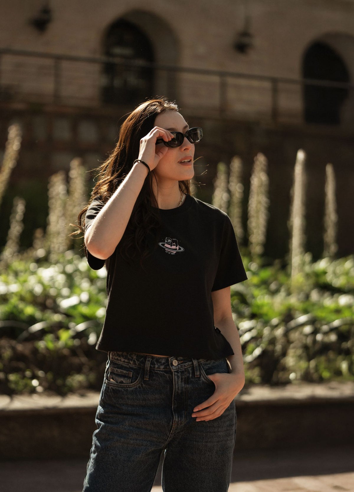 Orbit Crop Top – Negro - CIAMPINO