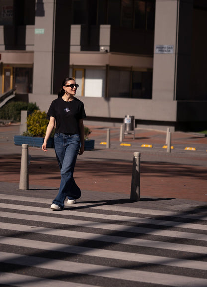 Orbit Crop Top – Negro