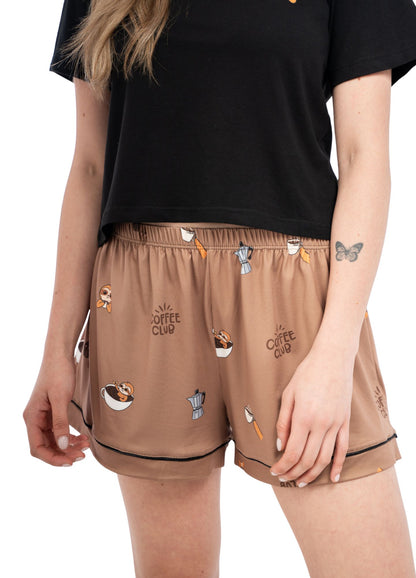 Conjunto Short Cafecito- Café