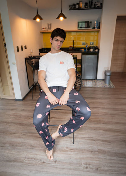 Conjunto Pantalón Cerditos - Negro