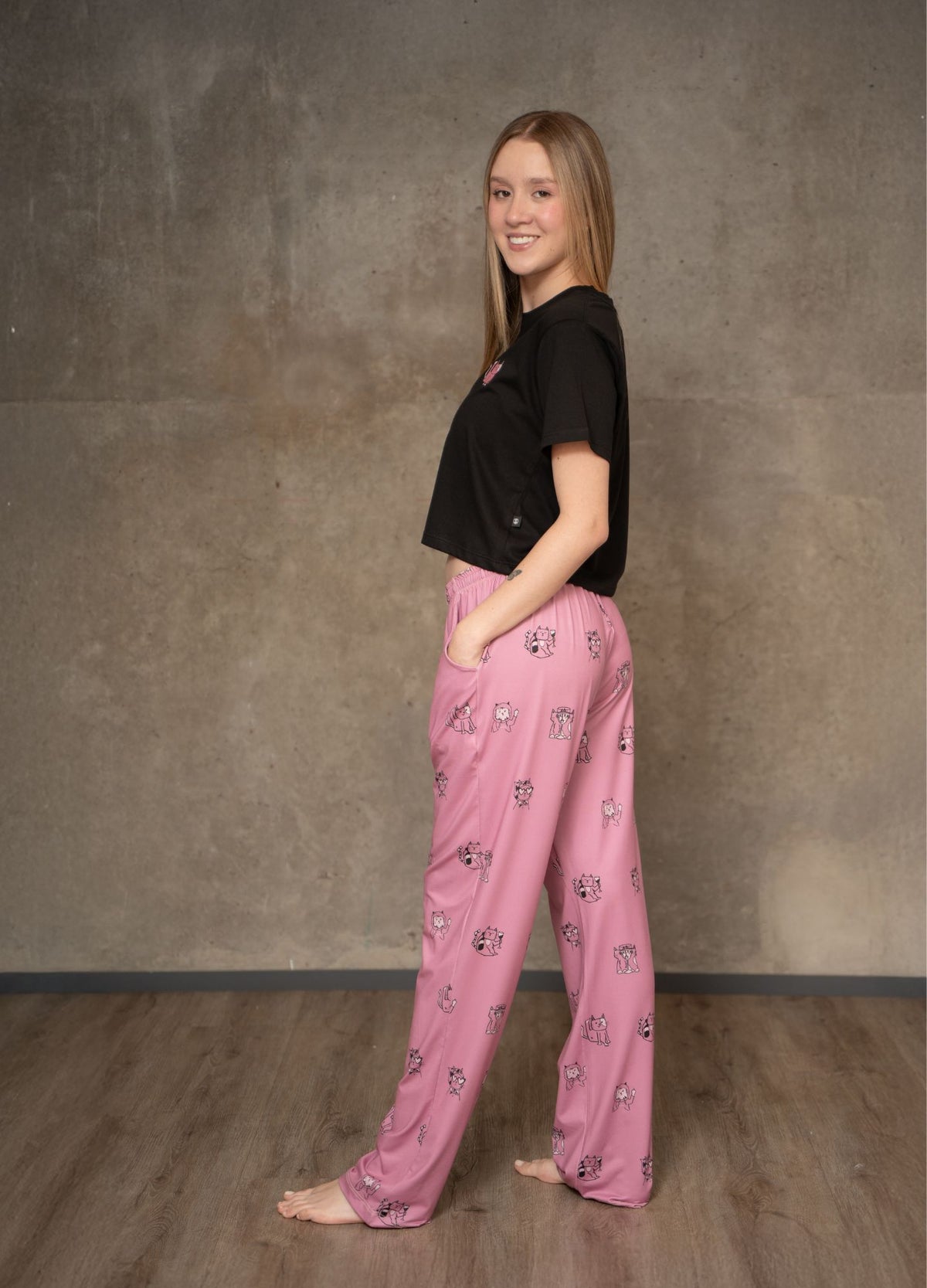 Conjunto Pantalón Gaticos - Rosa - CIAMPINO
