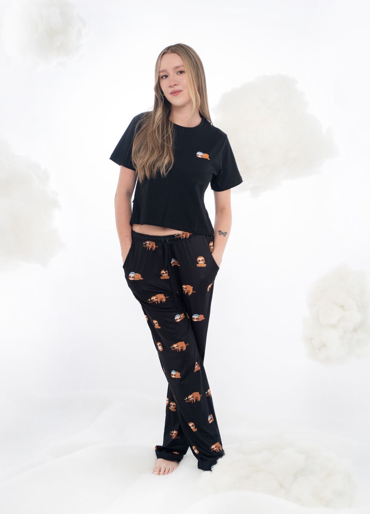 Conjunto Pantalón Perezosos - Negro - CIAMPINO