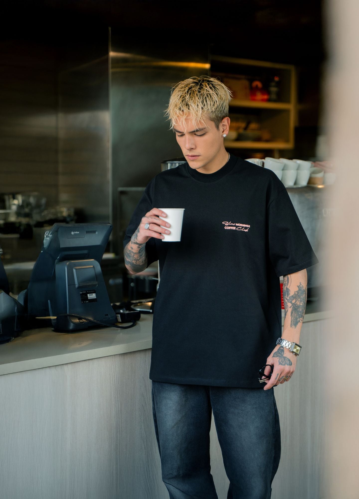 Coffee Club Oversized - Negro