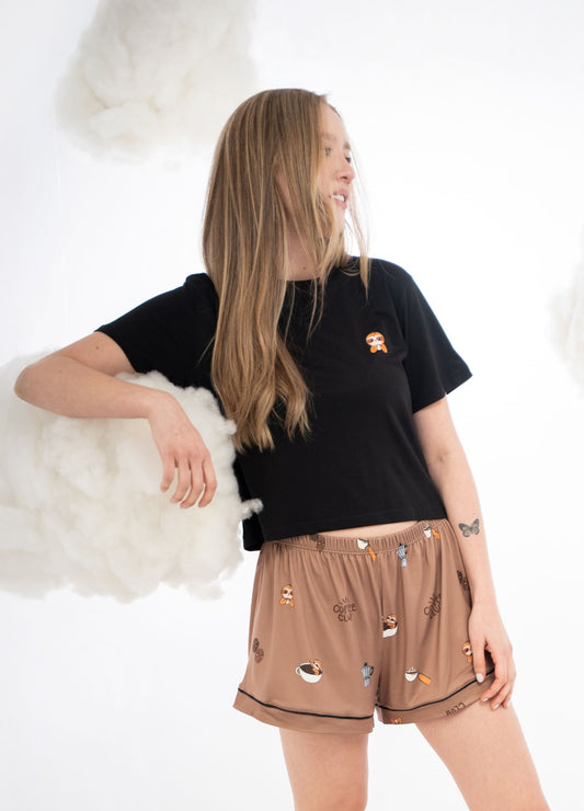 Conjunto Short Cafecito- Café