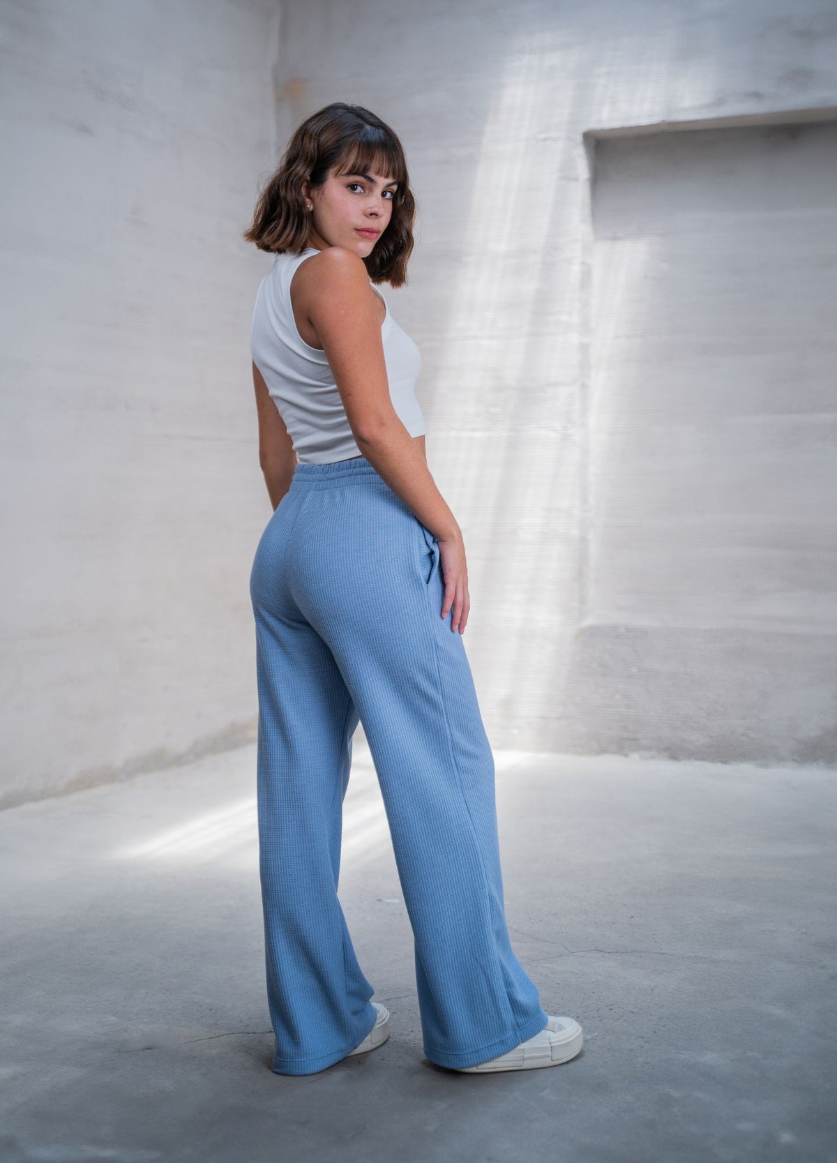 Pantalón Grid - Azul Bebé - CIAMPINO