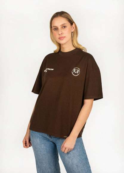 Signature Ciampino Camiseta Oversized – Café - CIAMPINO