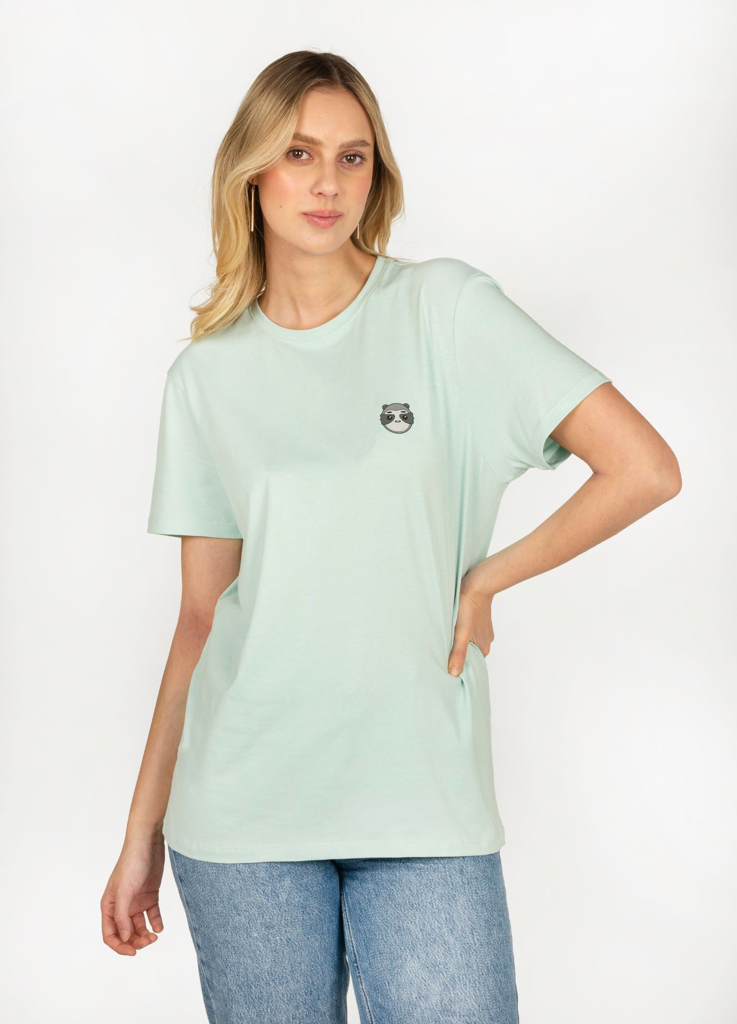 Basic Perezoso Camiseta Regular – Celeste - CIAMPINO