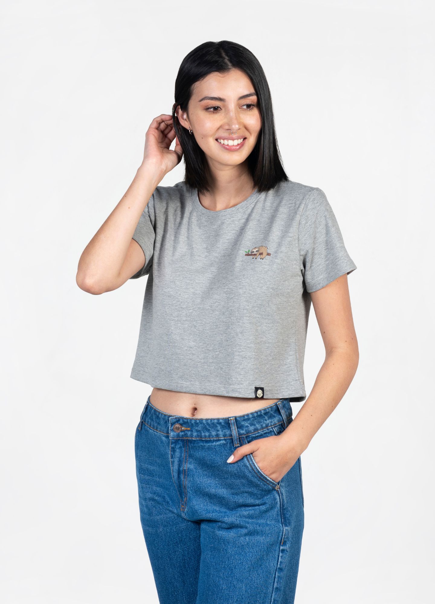 Basic Ciampino Crop Top – Gris - CIAMPINO