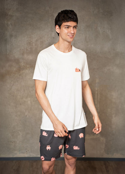 Conjunto Short Cerditos - Negro