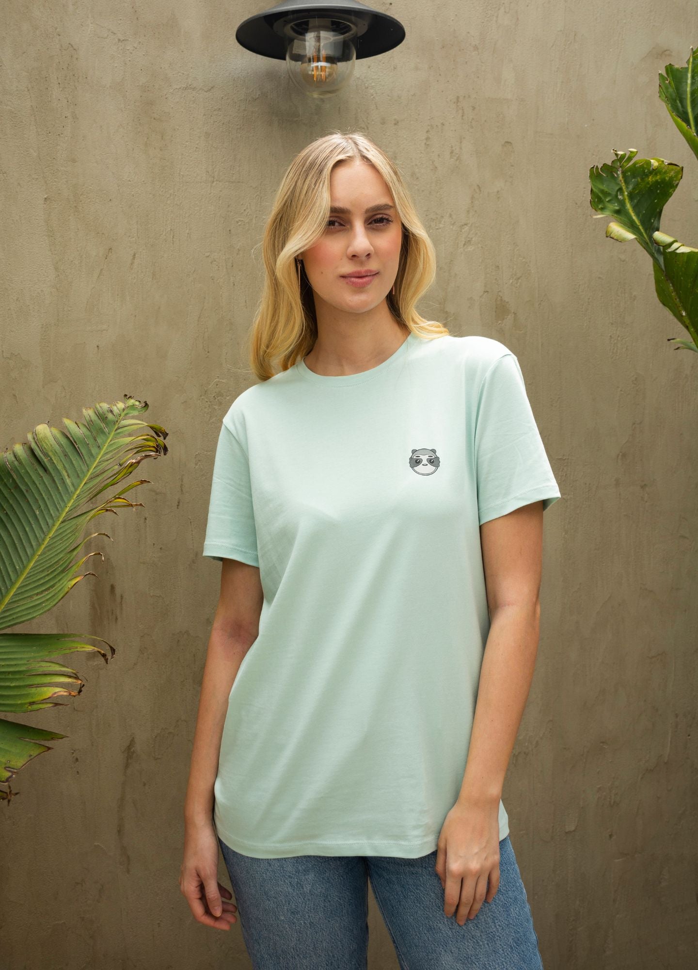 Basic Perezoso Camiseta Regular – Celeste - CIAMPINO