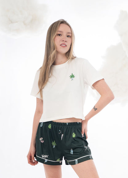Conjunto Short Weed - Verde