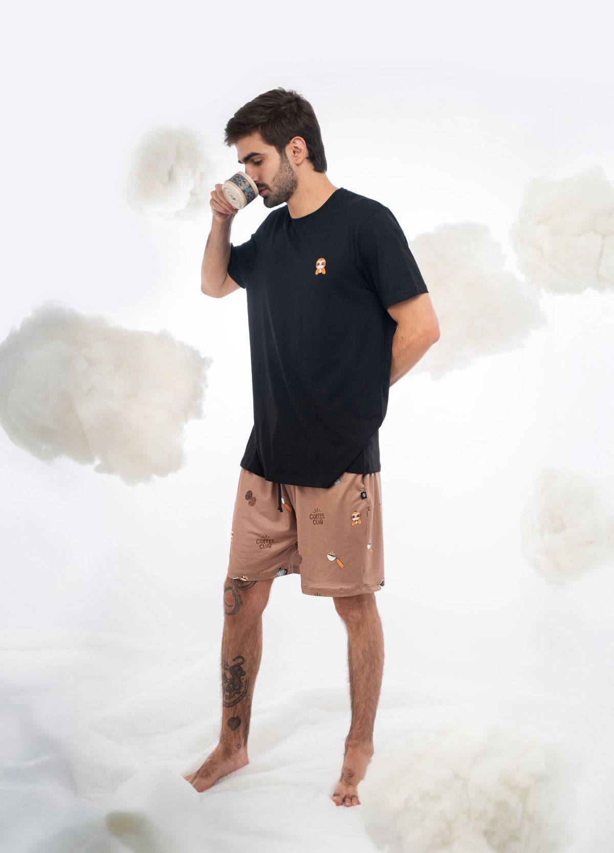 Conjunto Short Cafecitos - Café - CIAMPINO