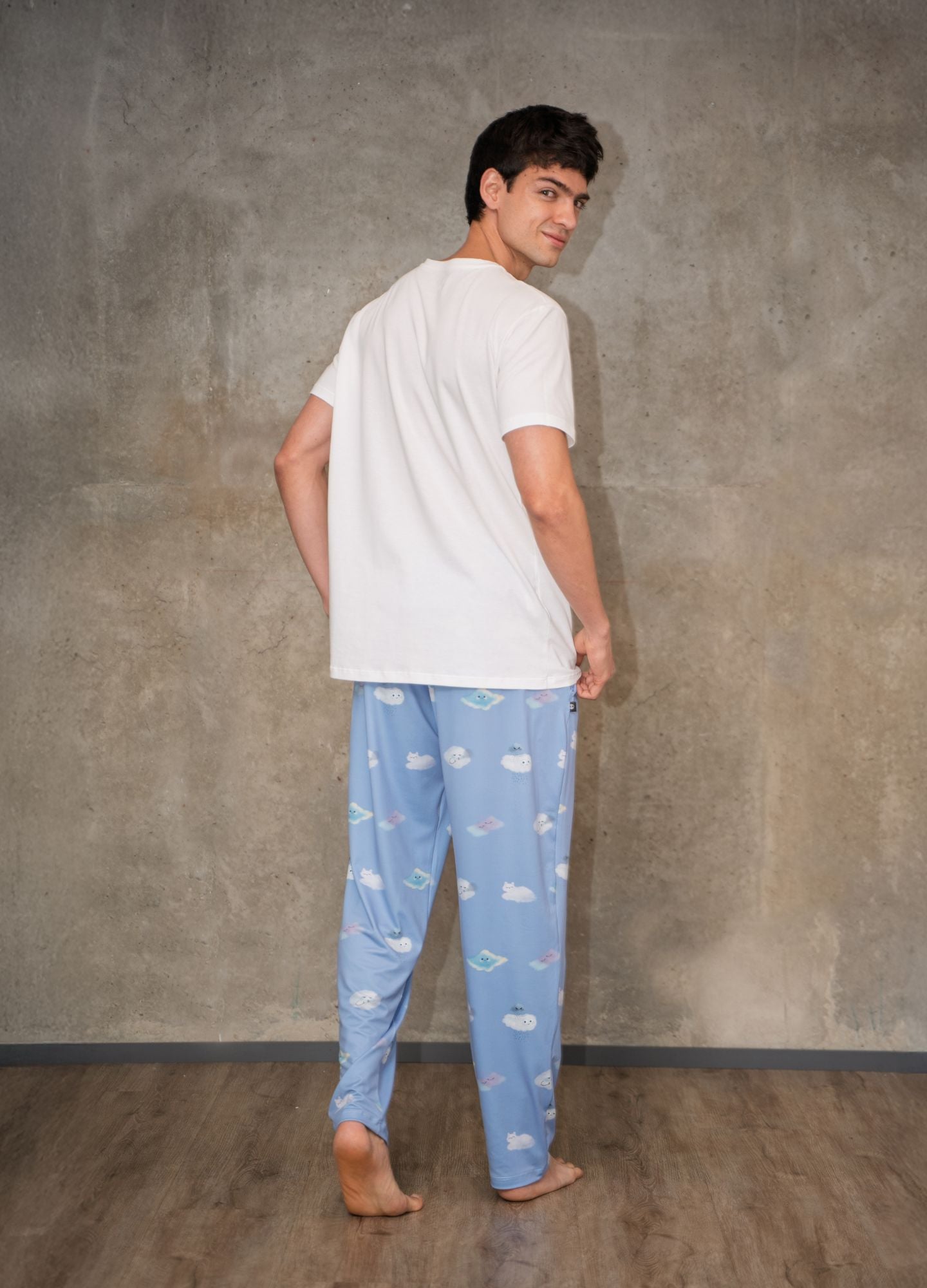 Conjunto Pantalón Nubes - Azul Cielo