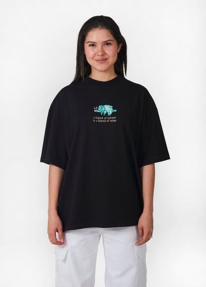 Signature Nature Camiseta Oversized – Negro (green) - CIAMPINO