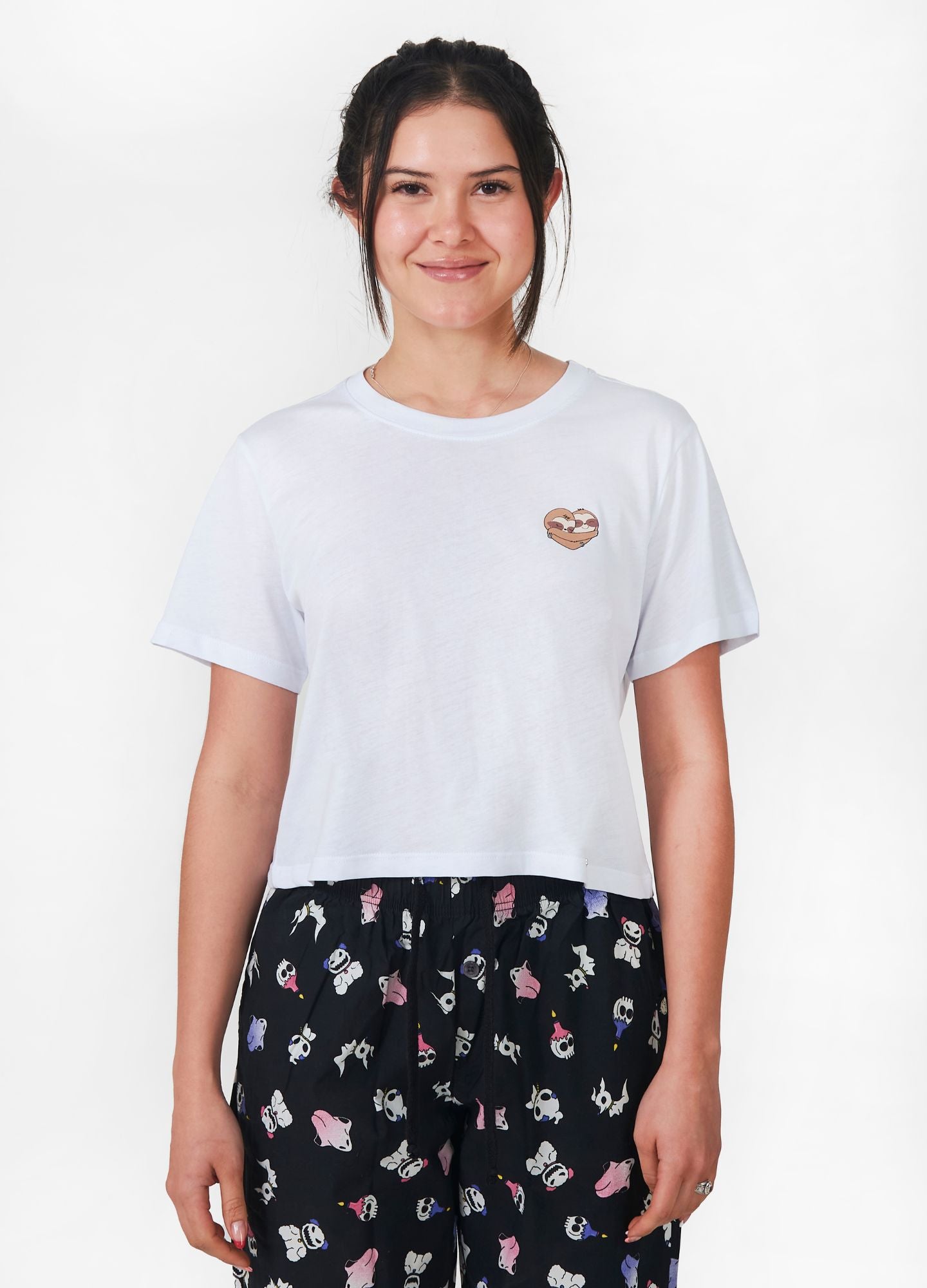 PJS Corazón Crop Top – Blanco