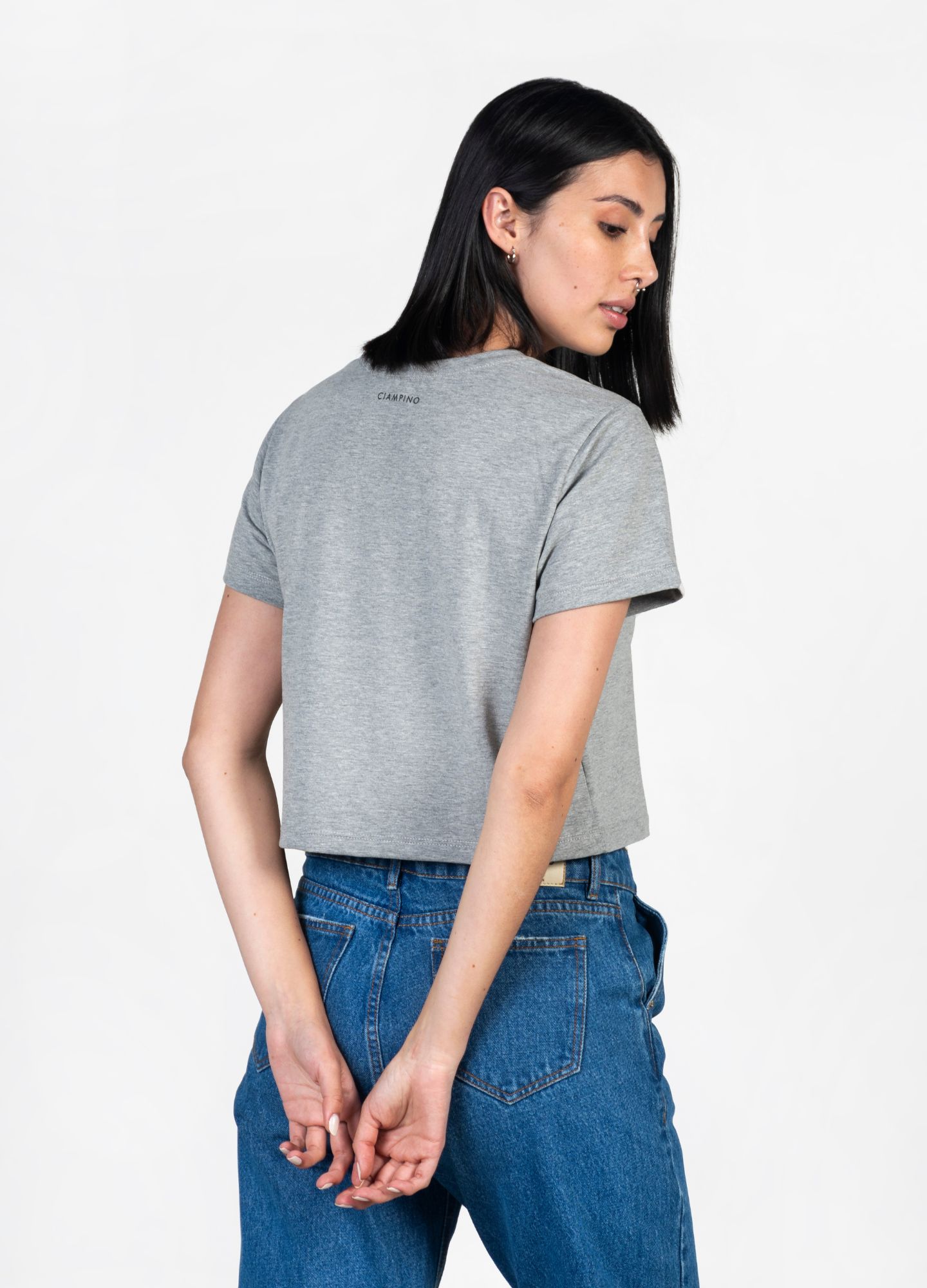 Basic Ciampino Crop Top – Gris - CIAMPINO