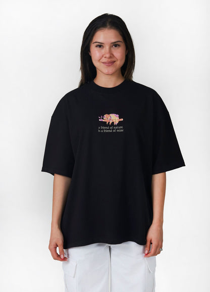 Signature Nature Camiseta Oversized – Negro (orange) - CIAMPINO