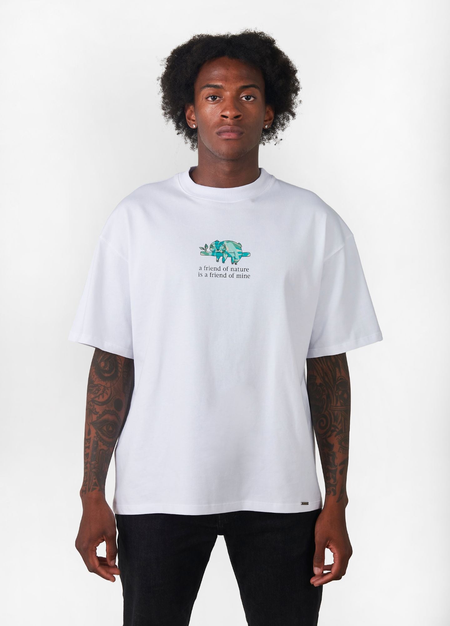 Signature Nature Camiseta Oversized – Blanco (green) - CIAMPINO