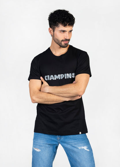 Hojas Camiseta Regular – Negro - CIAMPINO