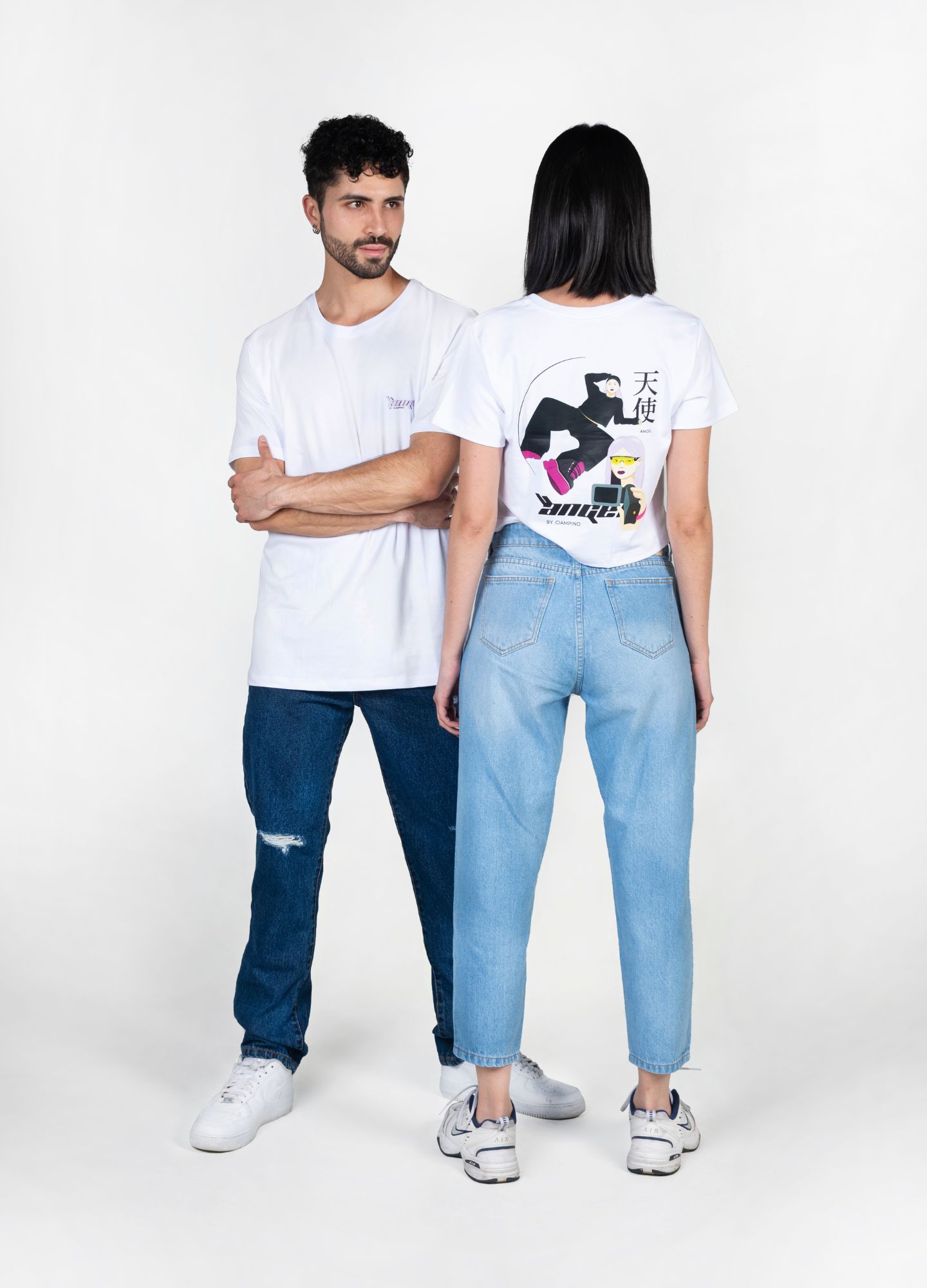 Angel Camiseta Oversized – Blanco - CIAMPINO